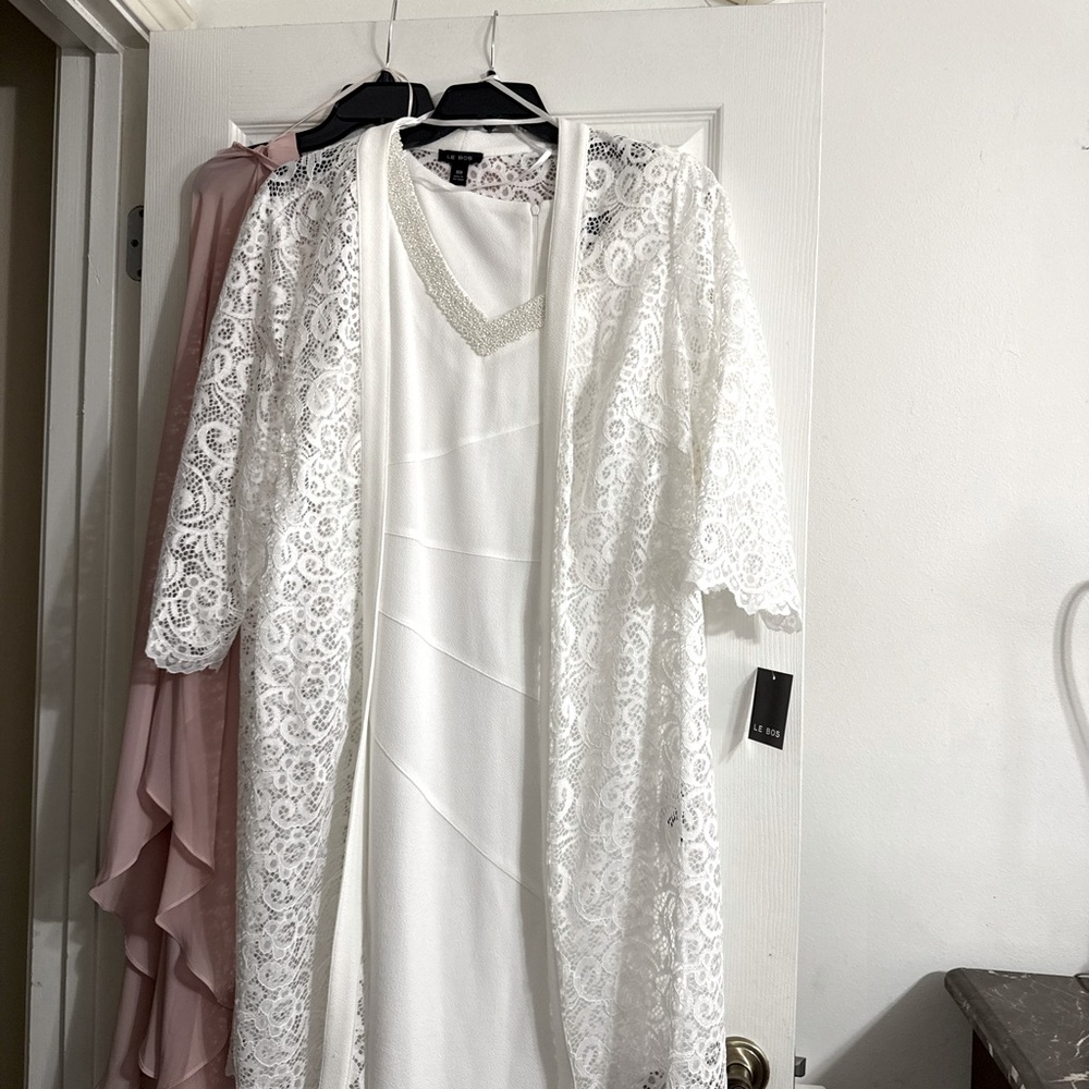 White Lace Kimono Cardigan size 18 new never worn made